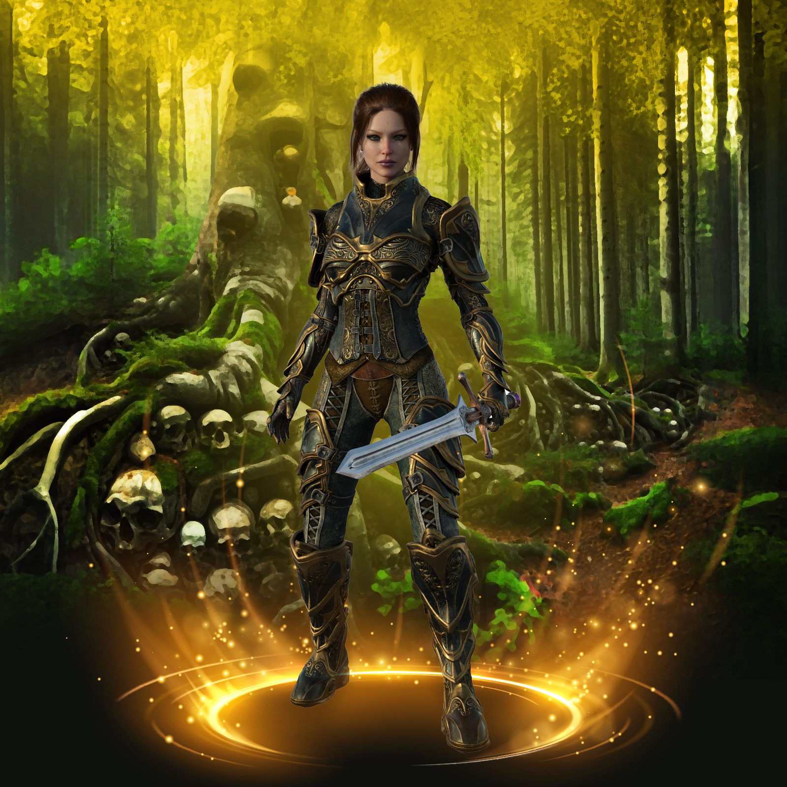 Cool woman with a cool sword